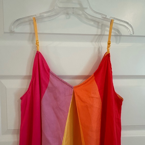 Flying Tomato Color Maxi Dress Pink Orange Multi Size L - Picture 9 of 14